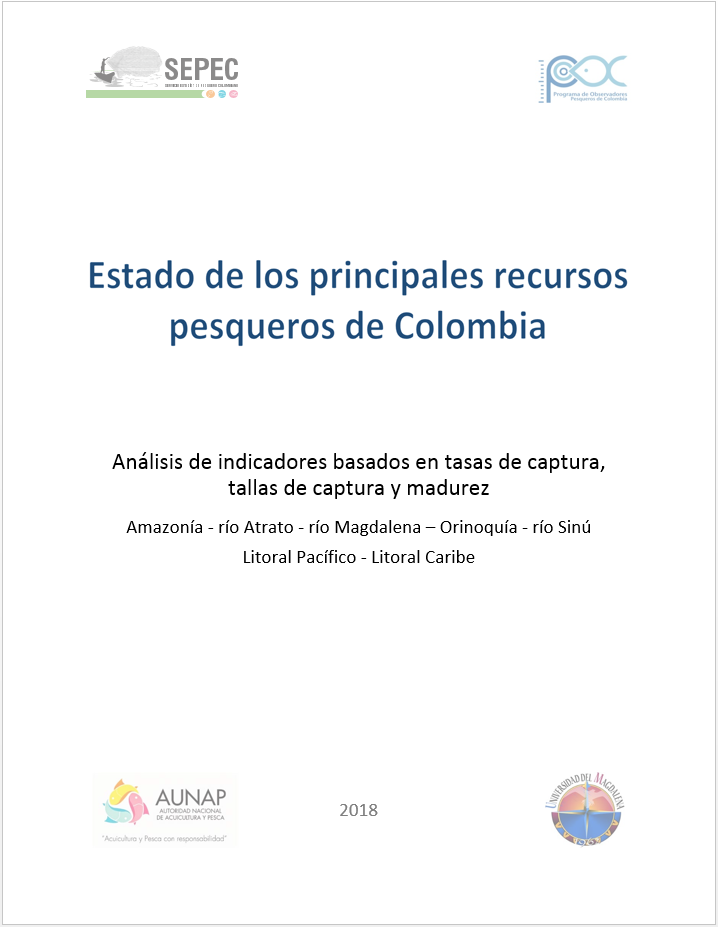 Estado de los principales recuros pesqueros de Colombia