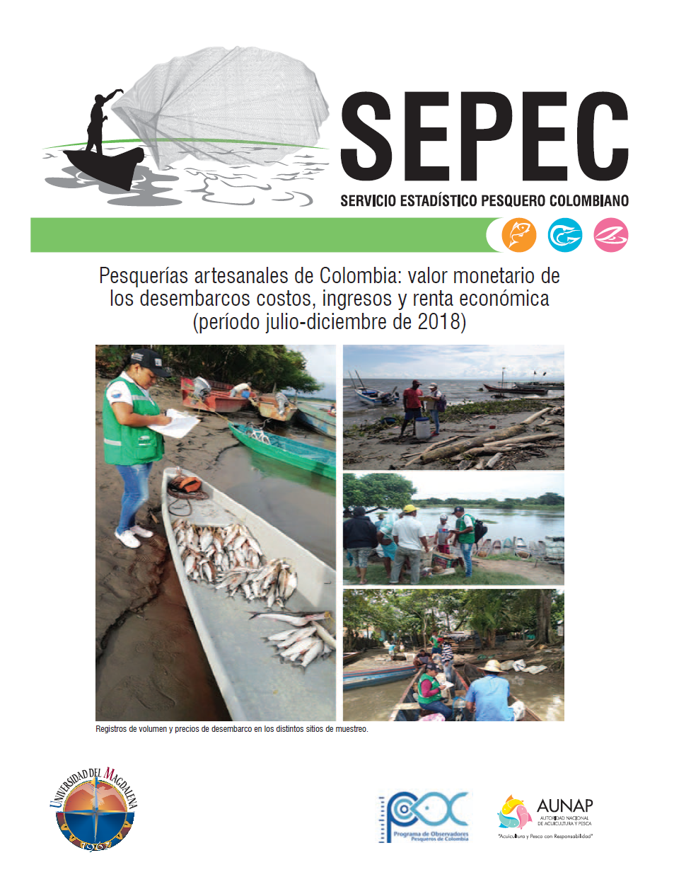 Pesquerías artesanales de Colombia: valor monetario de los desembarcos costos, ingresos y renta económica (período julio-diciembre de 2018)