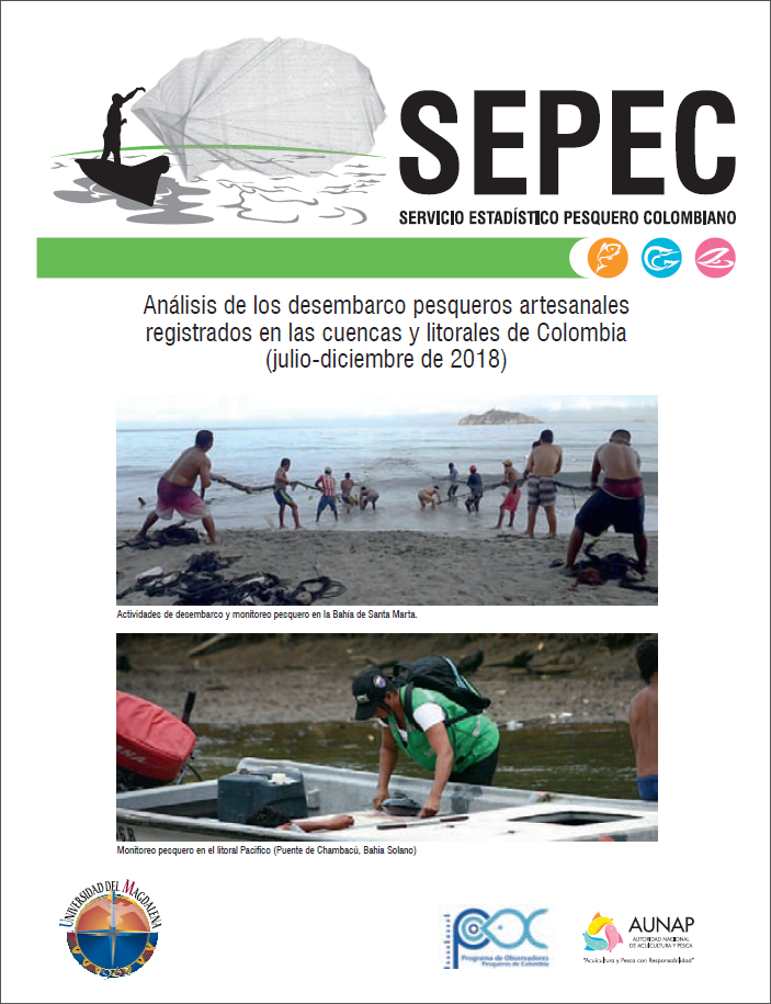 Análisis de las variaciones de los desembarcos pesqueros artesanales registrados en las cuencas y litorales de país entre julio y diciembre de 2018