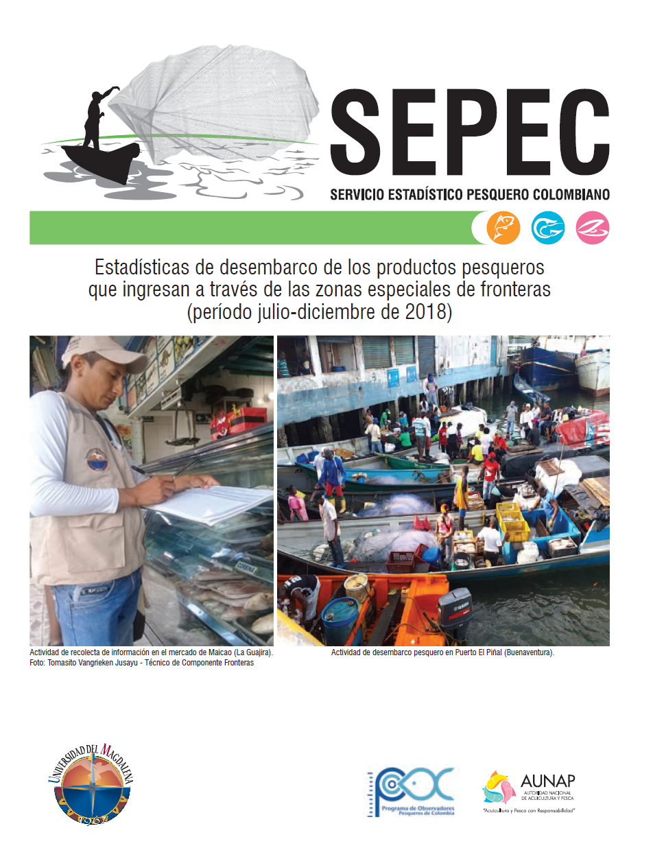 Estadísticas de desembarco de los productos pesqueros que ingresan a través de las zonas especiales de fronteras (período juliodiciembre de 2018)