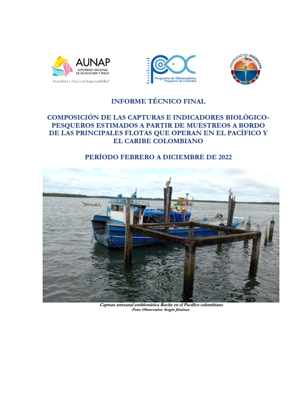 Composición e indicadores biológico-pesqueros estimados a partir de muestreos a bordo